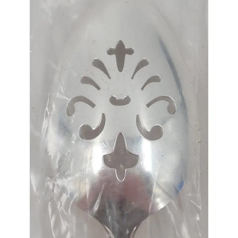 Roger Brothers Silver Plate Eternally Yours Coquette Pierced Serving Spoon New‎